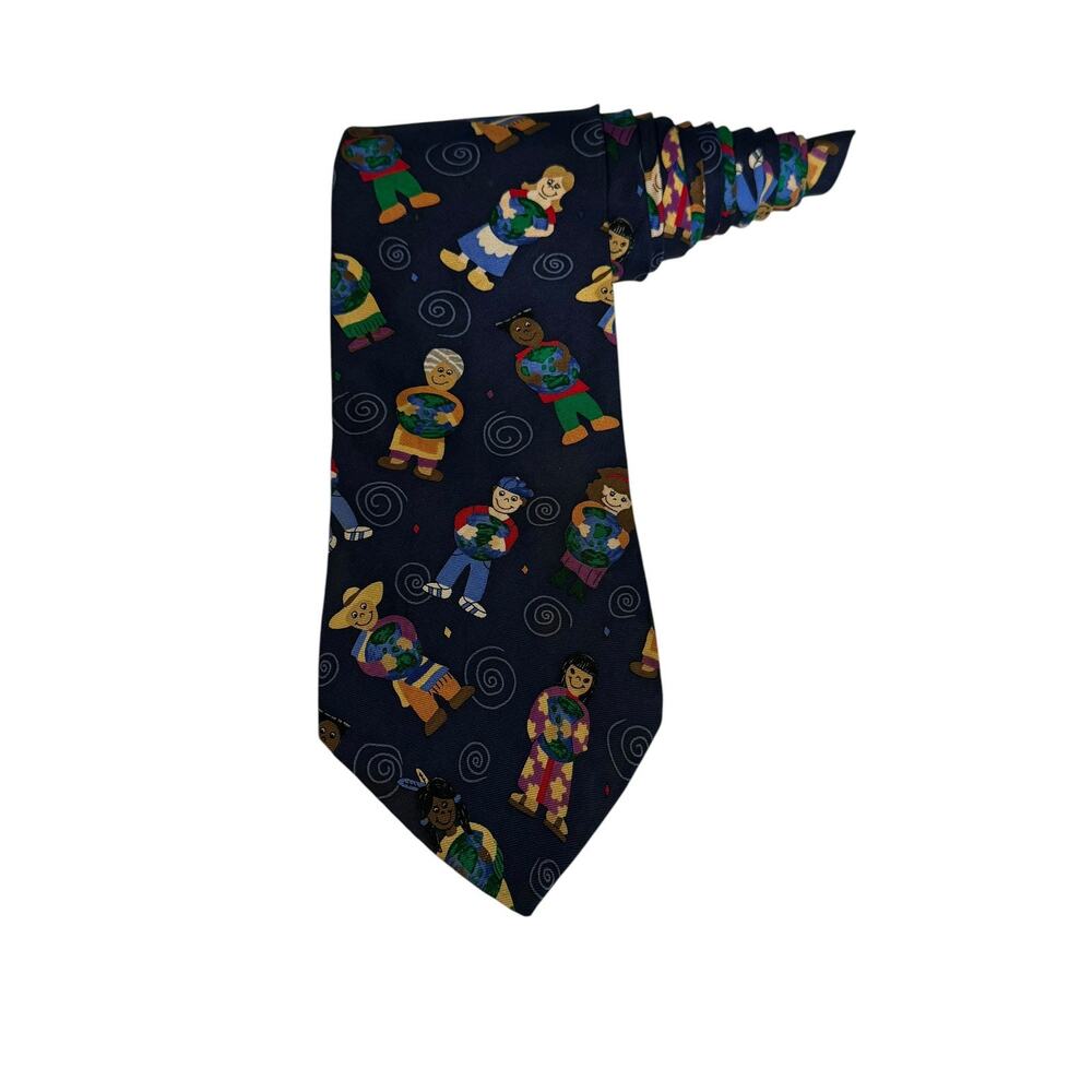Save The Children Sherri Age 11 Earth Is In Our Hands Vintage Novelty Necktie